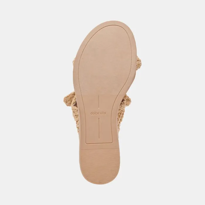 Dolce Vita Dinah Wide Sandals Lt Natural Raffia Women Sandals