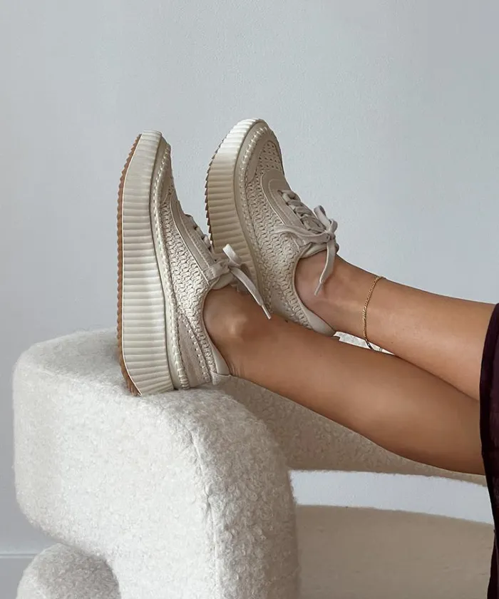 Dolce Vita Dolen Sneakers Sandstone Knit Women Sneakers