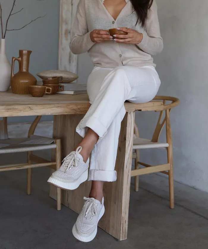Dolce Vita Dolen Sneakers Sandstone Knit Women Sneakers