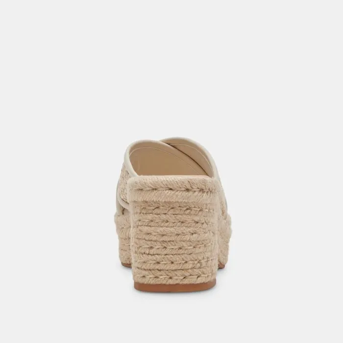 Dolce Vita Eldora Heels Natural White Raffia Women Wedges