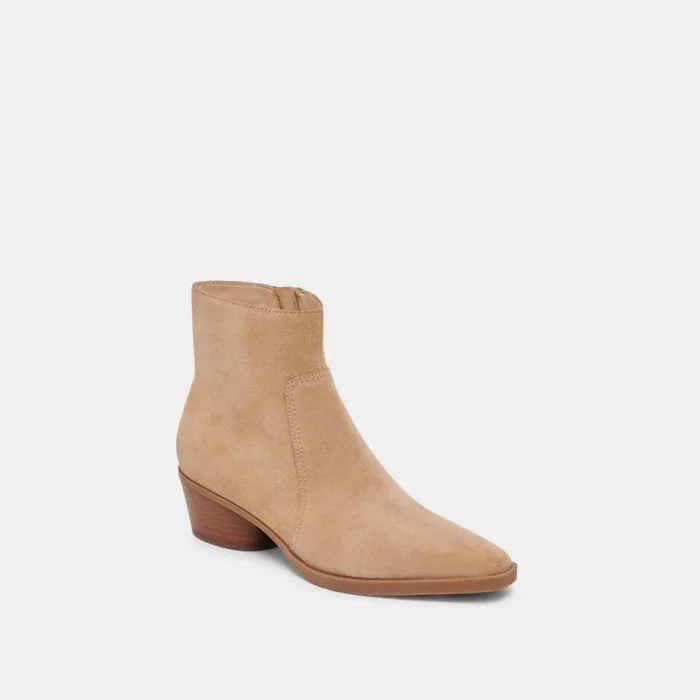 Dolce Vita Fahari H2O Wide Booties Camel Suede Women Boots and Booties