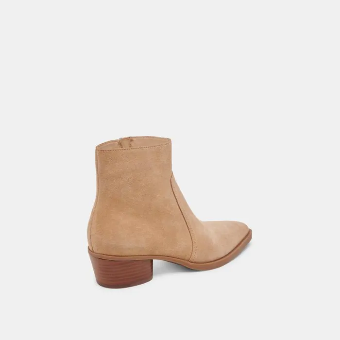 Dolce Vita Fahari H2O Wide Booties Camel Suede Women Boots and Booties