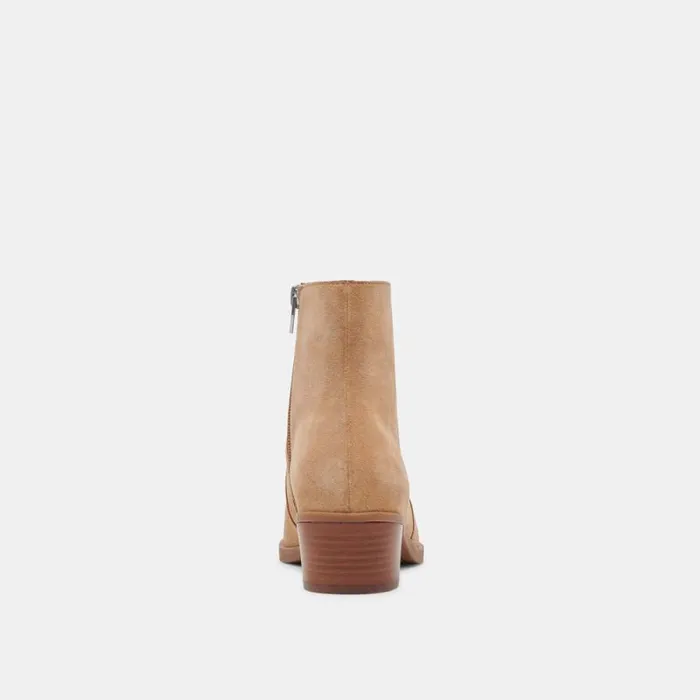 Dolce Vita Fahari H2O Wide Booties Camel Suede Women Boots and Booties