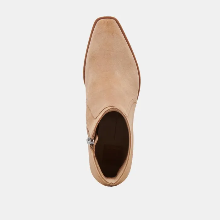 Dolce Vita Fahari H2O Wide Booties Camel Suede Women Boots and Booties