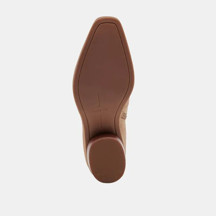 Dolce Vita Fahari H2O Wide Booties Camel Suede Women Boots and Booties