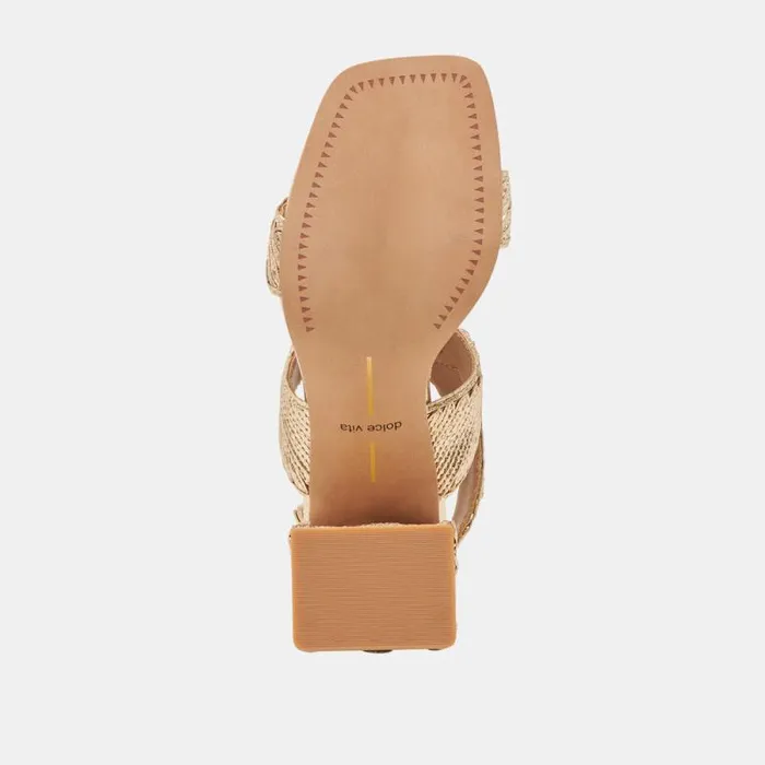 Dolce Vita Finny Deco Heels Gold Woven Stella Women Heels