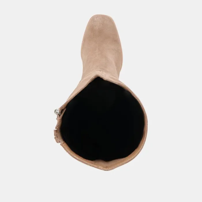 Dolce Vita Fynn Wide Calf Boots Truffle Suede Women Boots and Booties