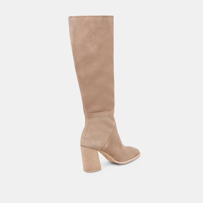 Dolce Vita Fynn Wide Calf Boots Truffle Suede Women Boots and Booties