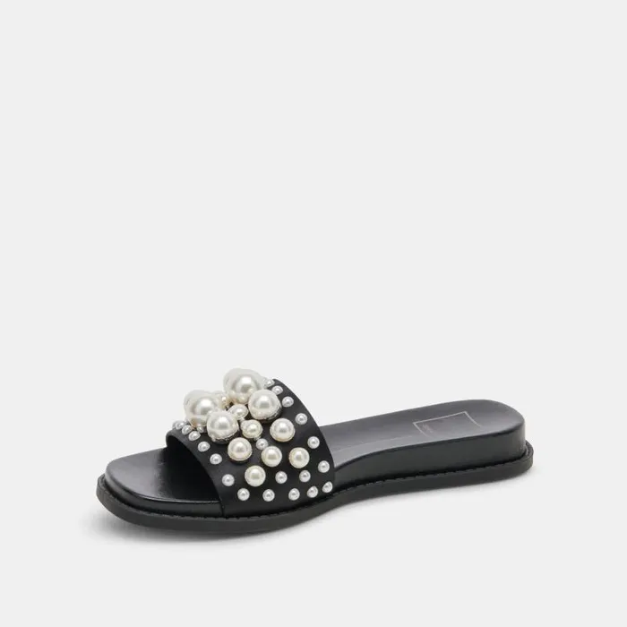 Dolce Vita Gabbi Pearl Sandals Black Pearls Women Sandals