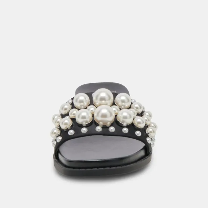 Dolce Vita Gabbi Pearl Sandals Black Pearls Women Sandals