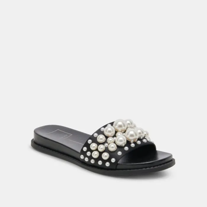 Dolce Vita Gabbi Pearl Sandals Black Pearls Women Sandals