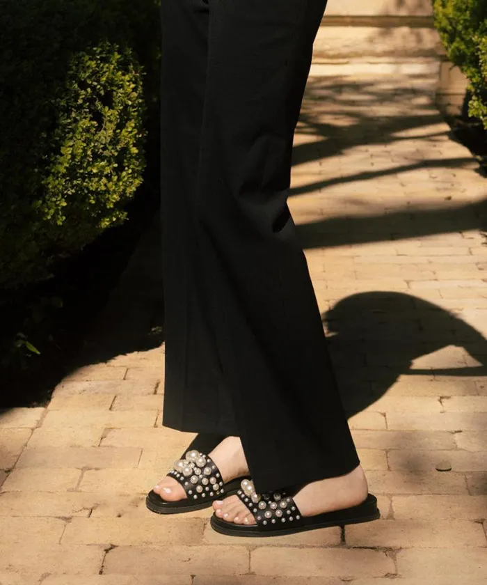 Dolce Vita Gabbi Pearl Sandals Black Pearls Women Sandals