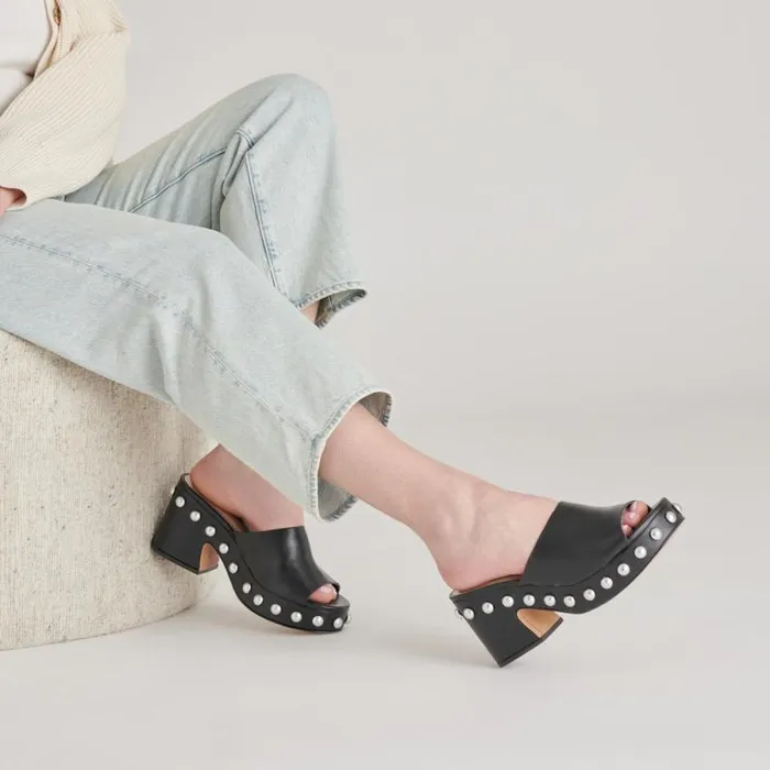 Dolce Vita Glori Heels Black Leather Women Heels