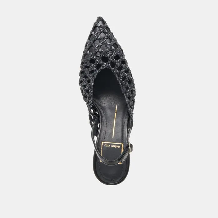Dolce Vita Gloria Heels Black Woven Women Heels