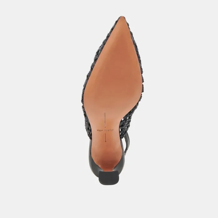 Dolce Vita Gloria Heels Black Woven Women Heels