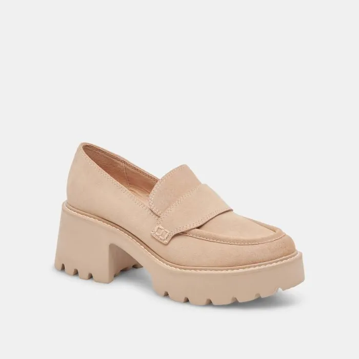 Dolce Vita Halona Loafers Dune Suede Women Flats and Loafers