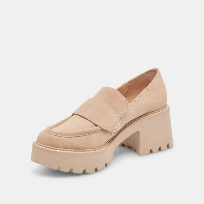 Dolce Vita Halona Loafers Dune Suede Women Flats and Loafers