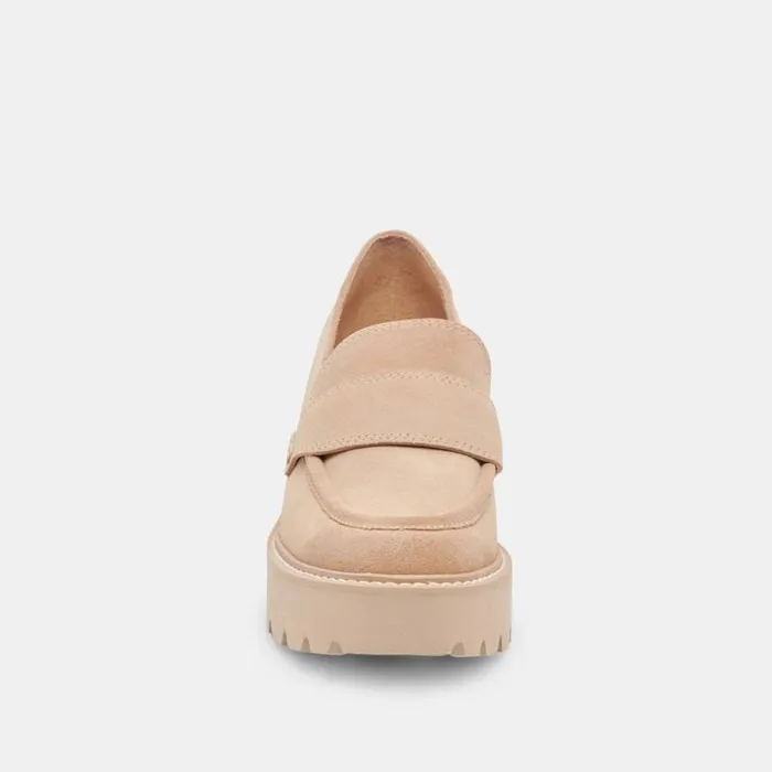 Dolce Vita Halona Loafers Dune Suede Women Flats and Loafers