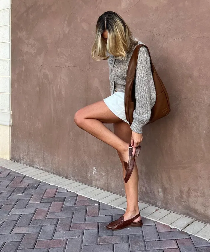 Dolce Vita Hardi Loafers Brown Crinkle Patent Women Flats and Loafers