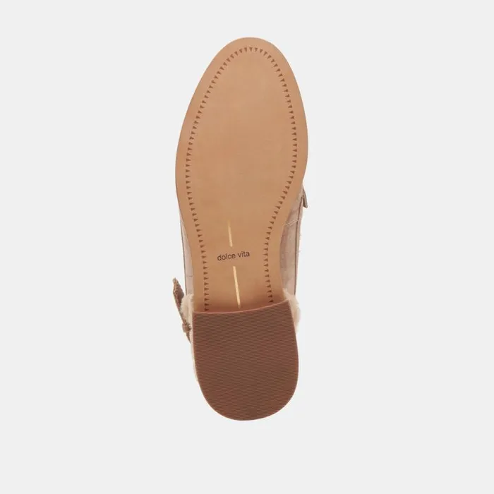 Dolce Vita Hardi Plush Loafers Mushroom Suede Women Mules and Clogs