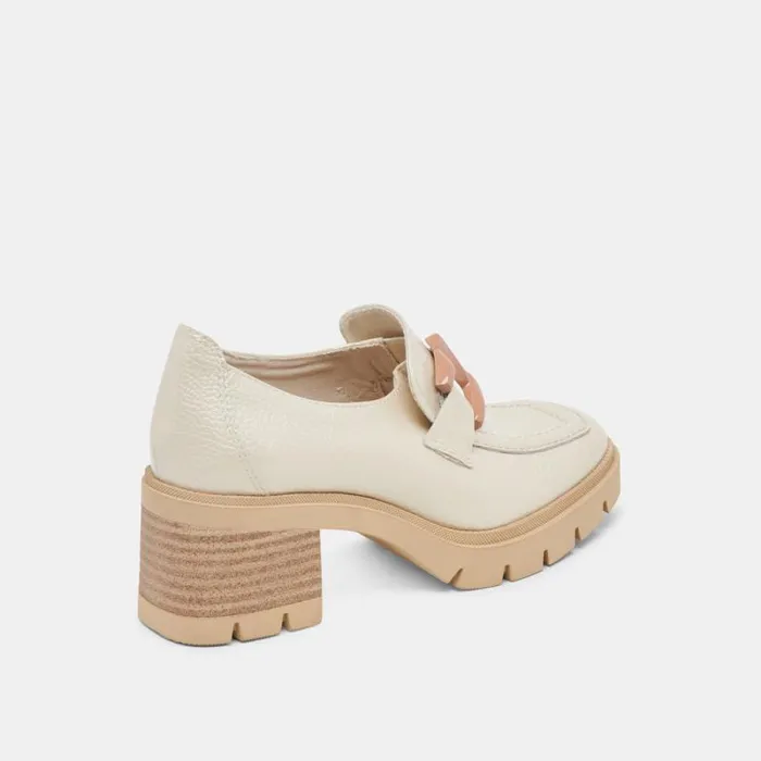 Dolce Vita Harold Heels Ivory Patent Leather Women Heels