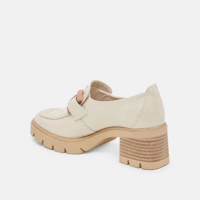 Dolce Vita Harold Heels Ivory Patent Leather Women Heels