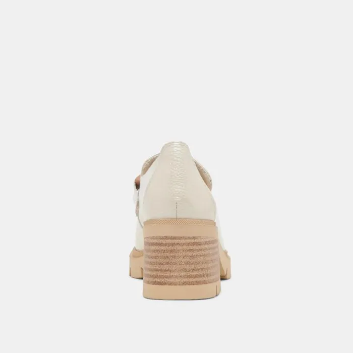 Dolce Vita Harold Heels Ivory Patent Leather Women Heels