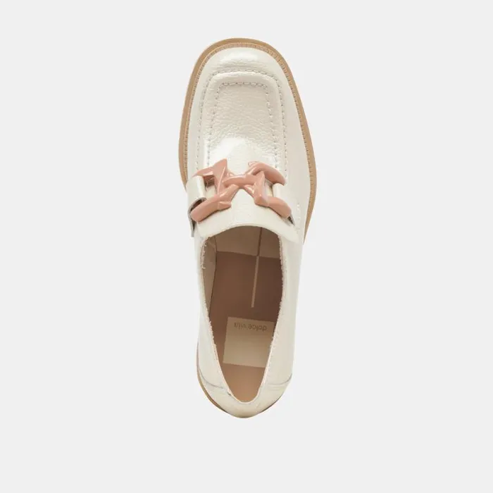 Dolce Vita Harold Heels Ivory Patent Leather Women Heels