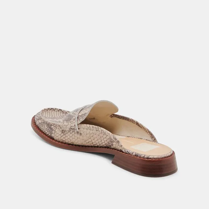 Dolce Vita Havan Loafers Sand Snake Embossed Women Flats and Loafers