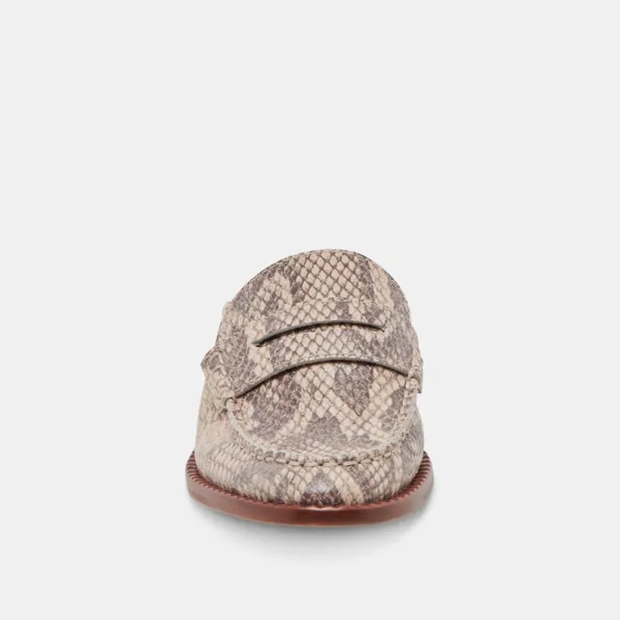 Dolce Vita Havan Loafers Sand Snake Embossed Women Flats and Loafers