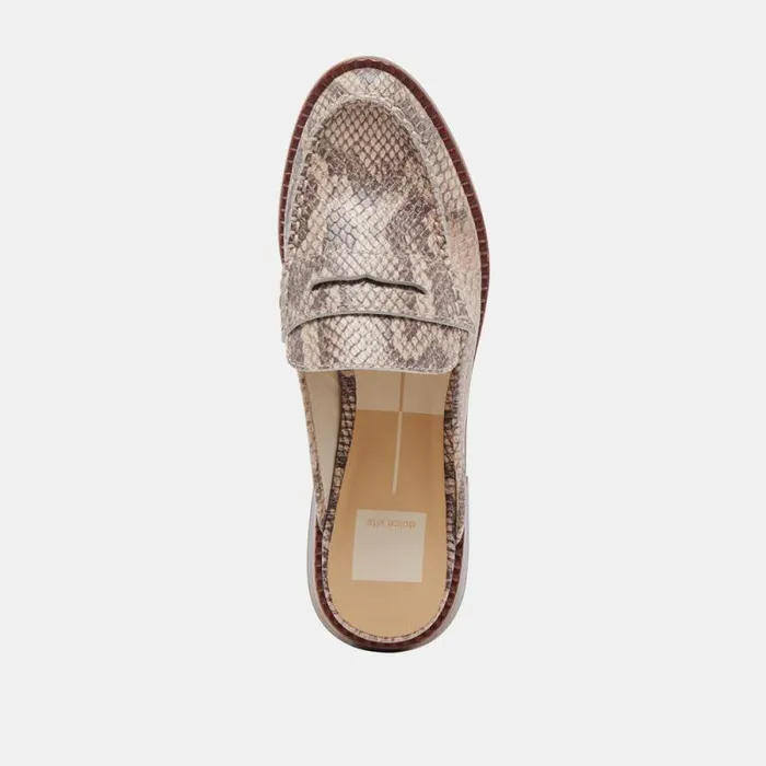 Dolce Vita Havan Loafers Sand Snake Embossed Women Flats and Loafers