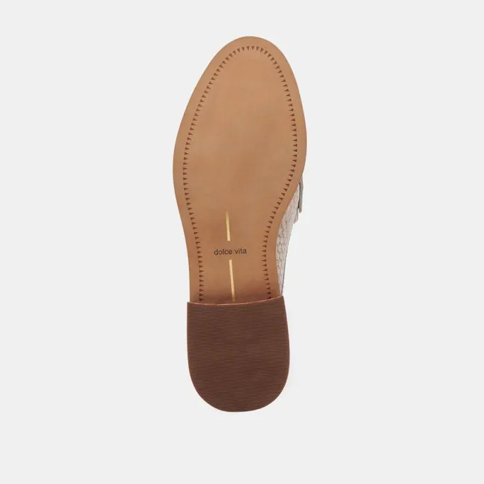 Dolce Vita Havan Loafers Sand Snake Embossed Women Flats and Loafers