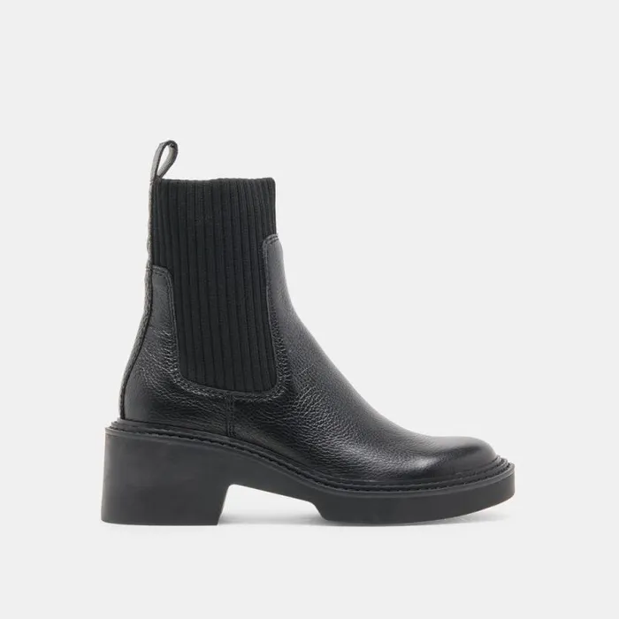 Dolce Vita Hilora H2O Boots Black Leather Women Boots and Booties
