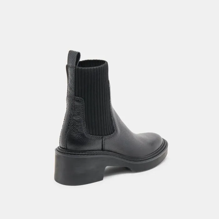 Dolce Vita Hilora H2O Boots Black Leather Women Boots and Booties