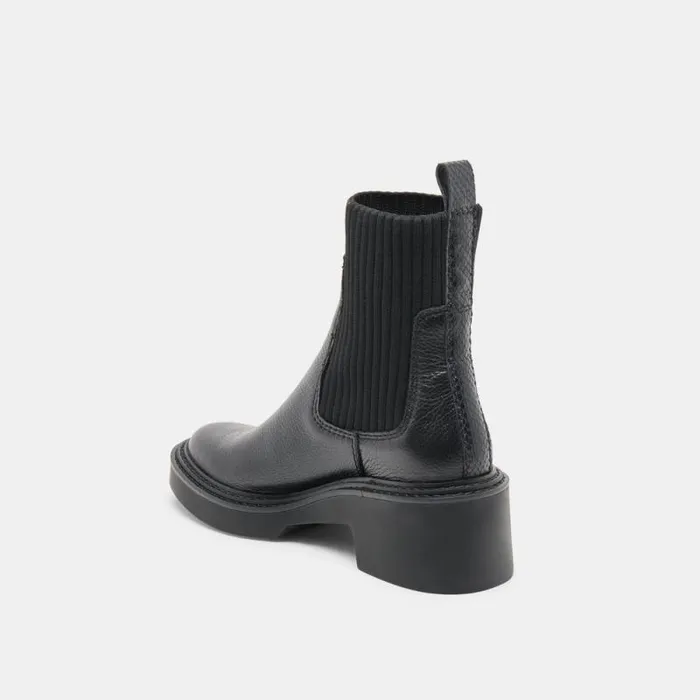 Dolce Vita Hilora H2O Boots Black Leather Women Boots and Booties