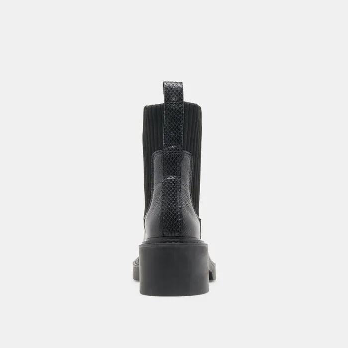 Dolce Vita Hilora H2O Boots Black Leather Women Boots and Booties
