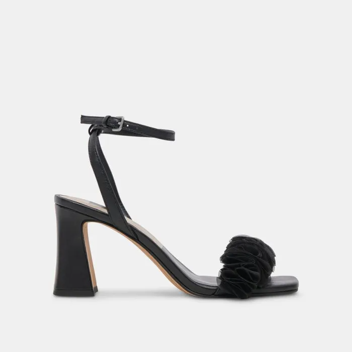 Dolce Vita Iesha Heels Black Leather Women Heels