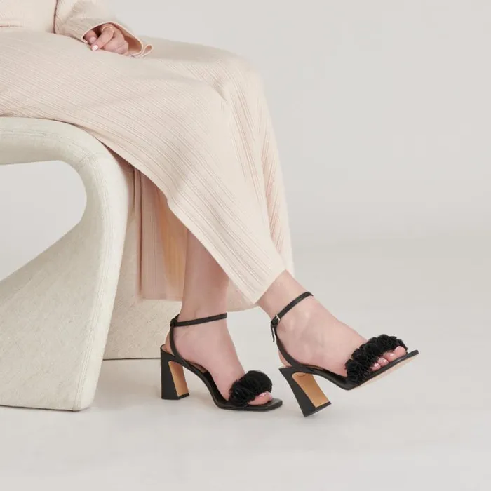 Dolce Vita Iesha Heels Black Leather Women Heels
