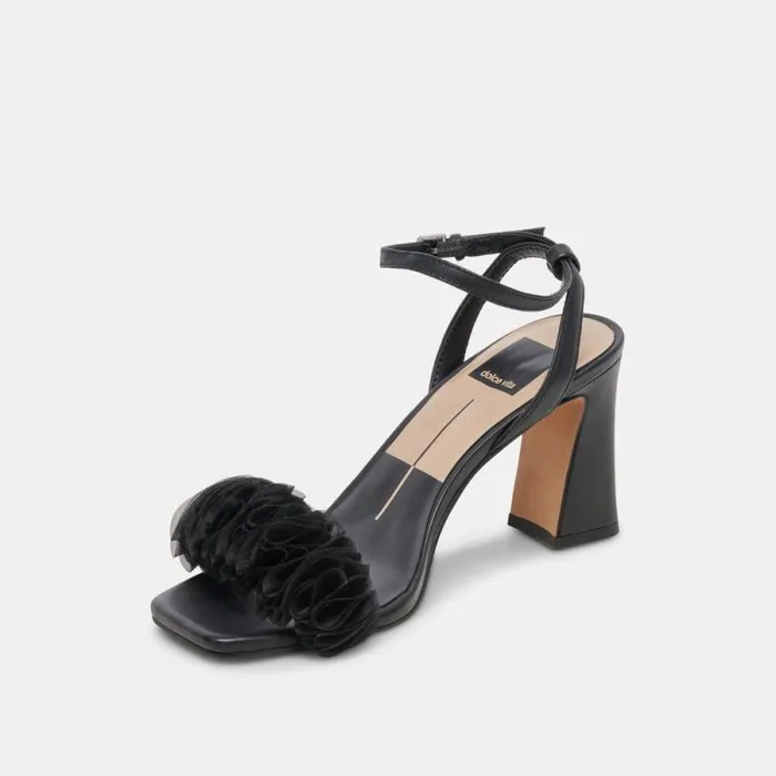Dolce Vita Iesha Heels Black Leather Women Heels