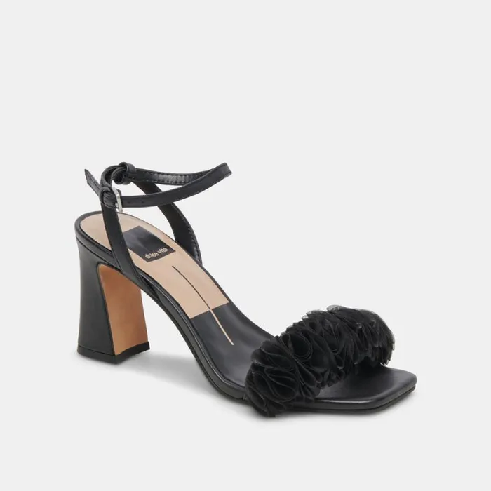 Dolce Vita Iesha Heels Black Leather Women Heels