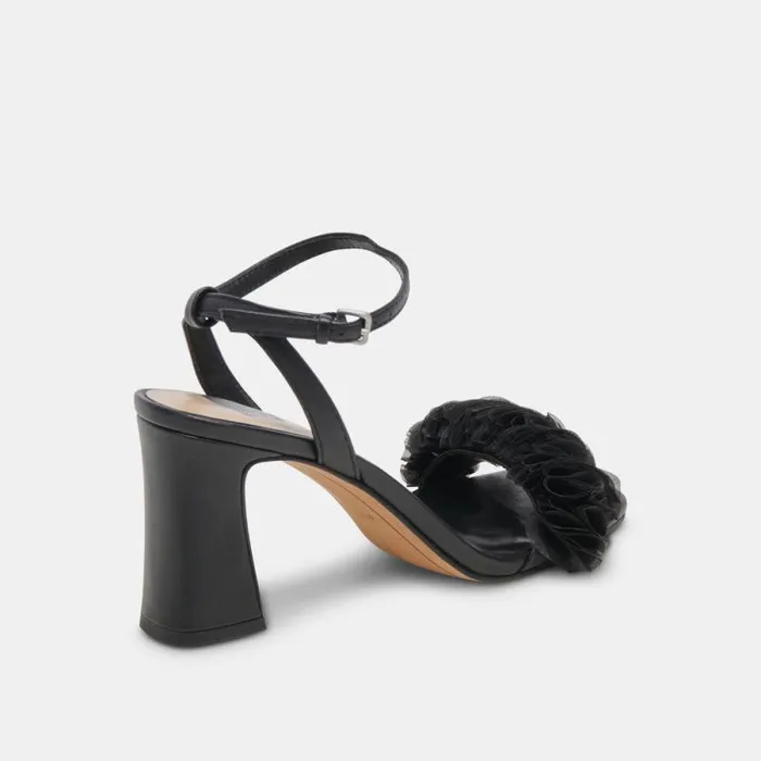 Dolce Vita Iesha Heels Black Leather Women Heels