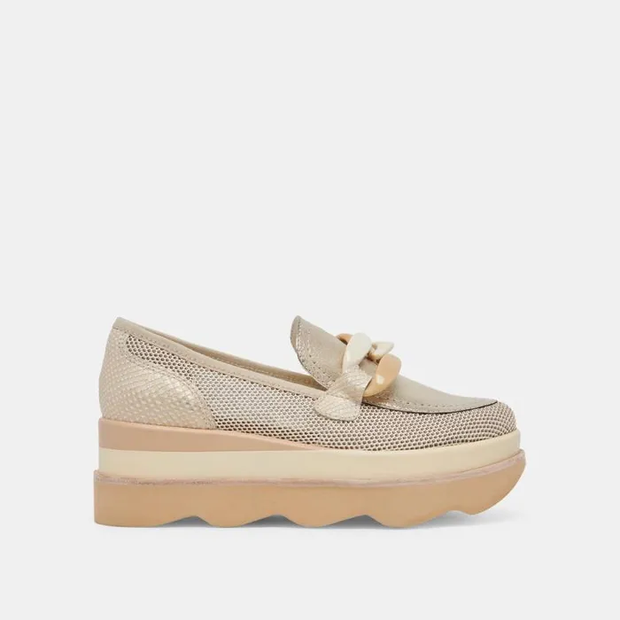 Dolce Vita Jaksen Sneakers Gold Mesh Women Sneakers