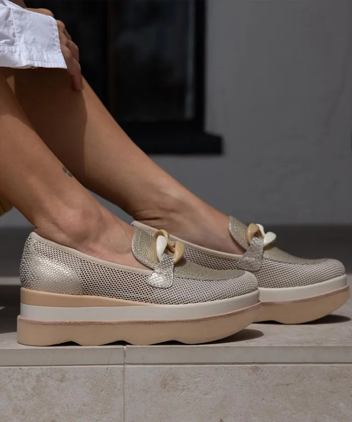 Dolce Vita Jaksen Sneakers Gold Mesh Women Sneakers