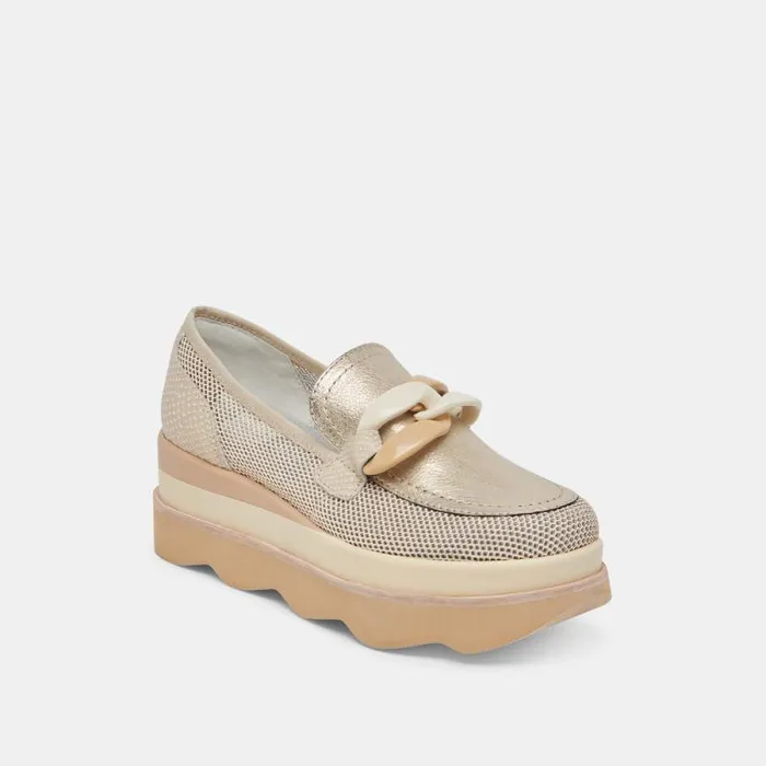 Dolce Vita Jaksen Sneakers Gold Mesh Women Sneakers