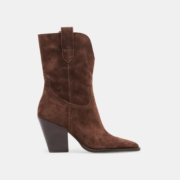 Dolce Vita Jessey Boots Dk Brown Suede Women Boots and Booties