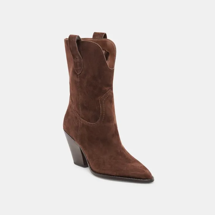 Dolce Vita Jessey Boots Dk Brown Suede Women Boots and Booties