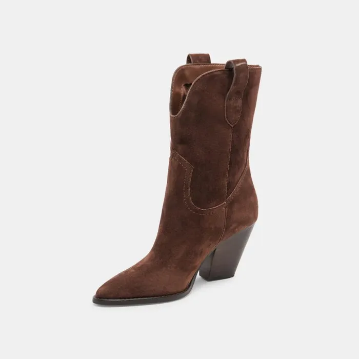 Dolce Vita Jessey Boots Dk Brown Suede Women Boots and Booties