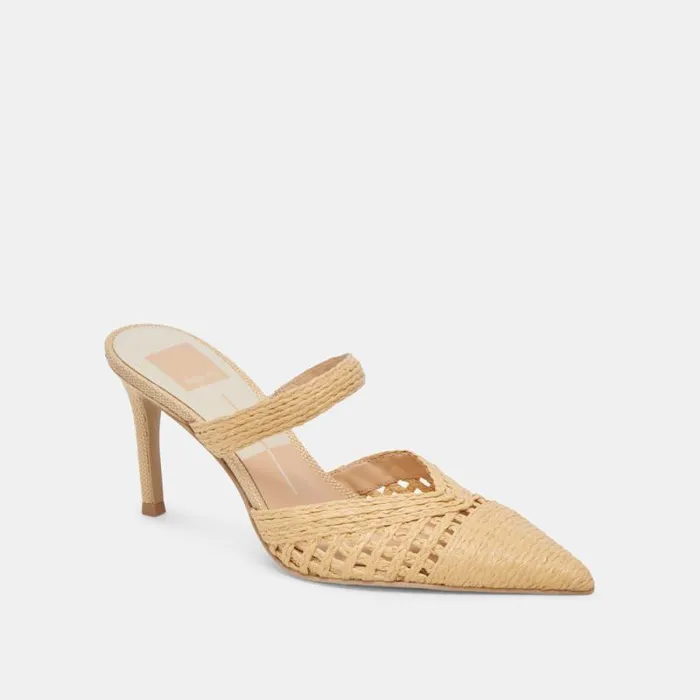 Dolce Vita Kaline Heels Lt Natural Raffia Women Heels