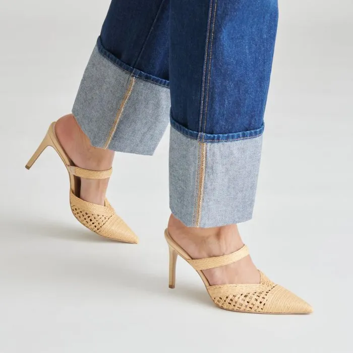 Dolce Vita Kaline Heels Lt Natural Raffia Women Heels