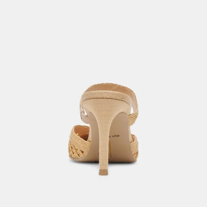 Dolce Vita Kaline Heels Lt Natural Raffia Women Heels